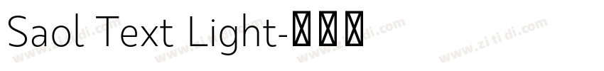 Saol Text Light字体转换